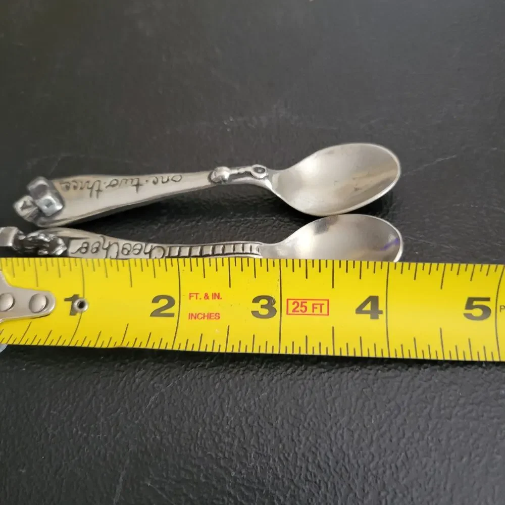 Vintage Metal Morphosis Baby Spoons Set with Box - Choo Choo & 123